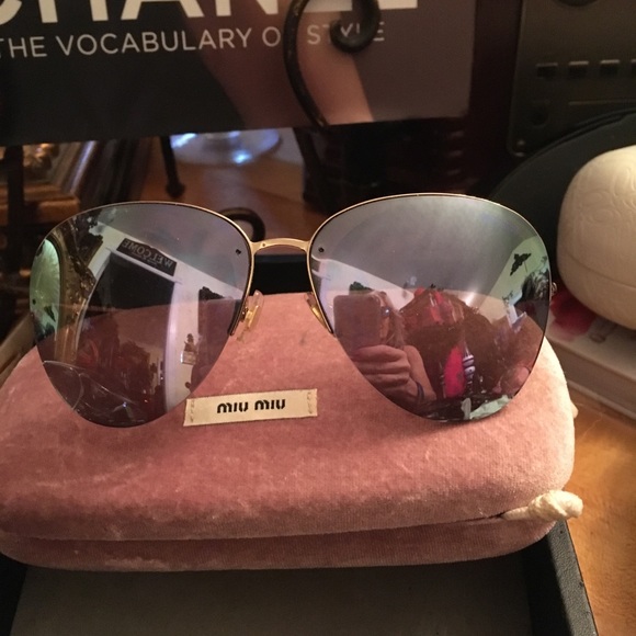 Miu Miu Amethyst Mirror Sunglasses